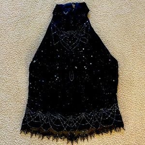 Lawrence  Kozar vintage halter beaded top